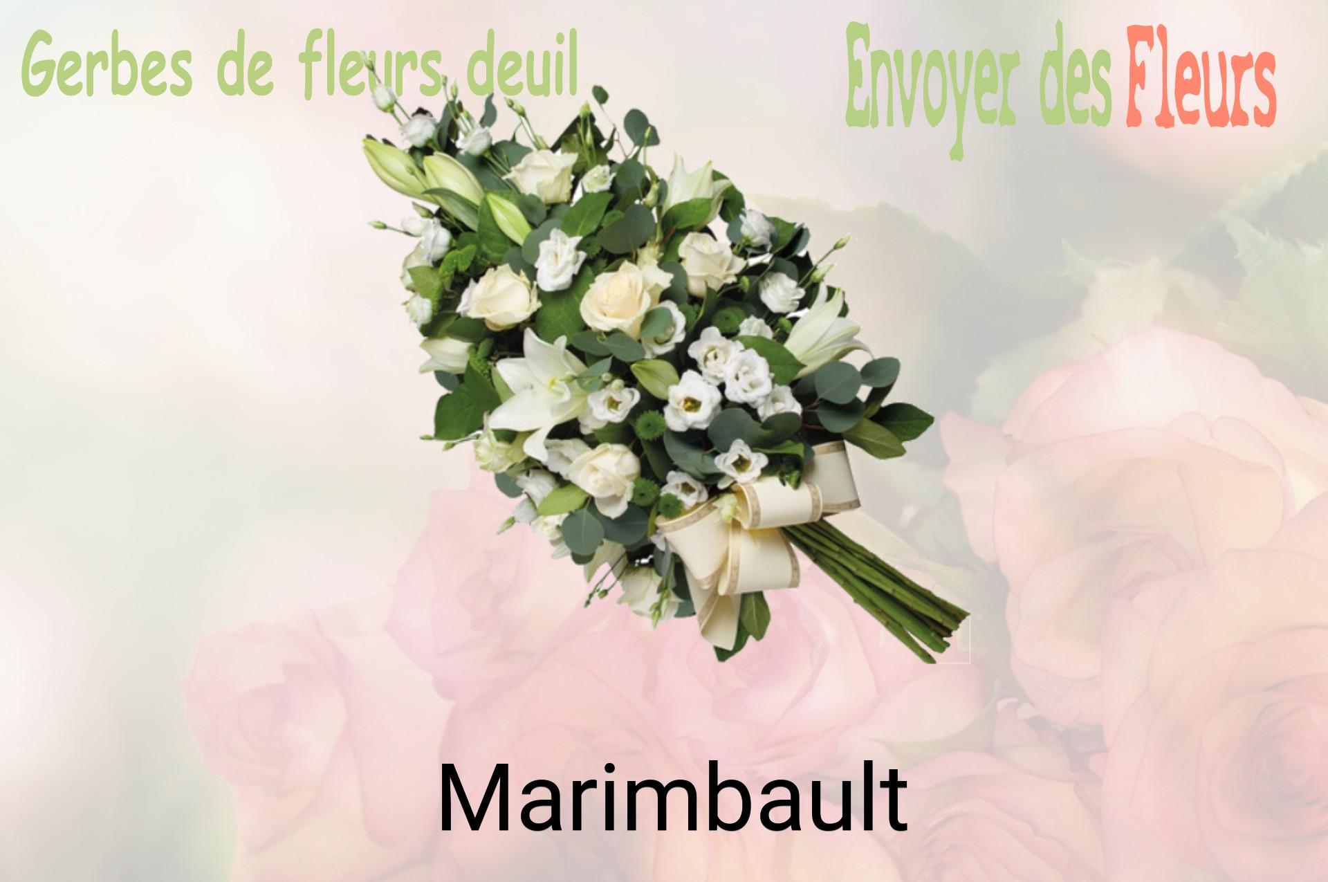 Gerbe de fleurs de deuil livrée à Marimbault